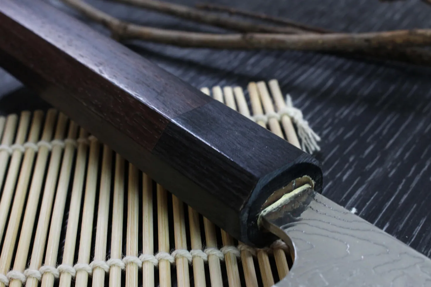 Couteau sujihiki japonais artisanal Takeshi Saji R2 Damas 27cm