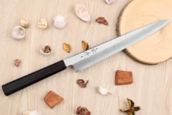Couteau sujihiki japonais artisanal Kagekiyo Suri Urushi 27cm