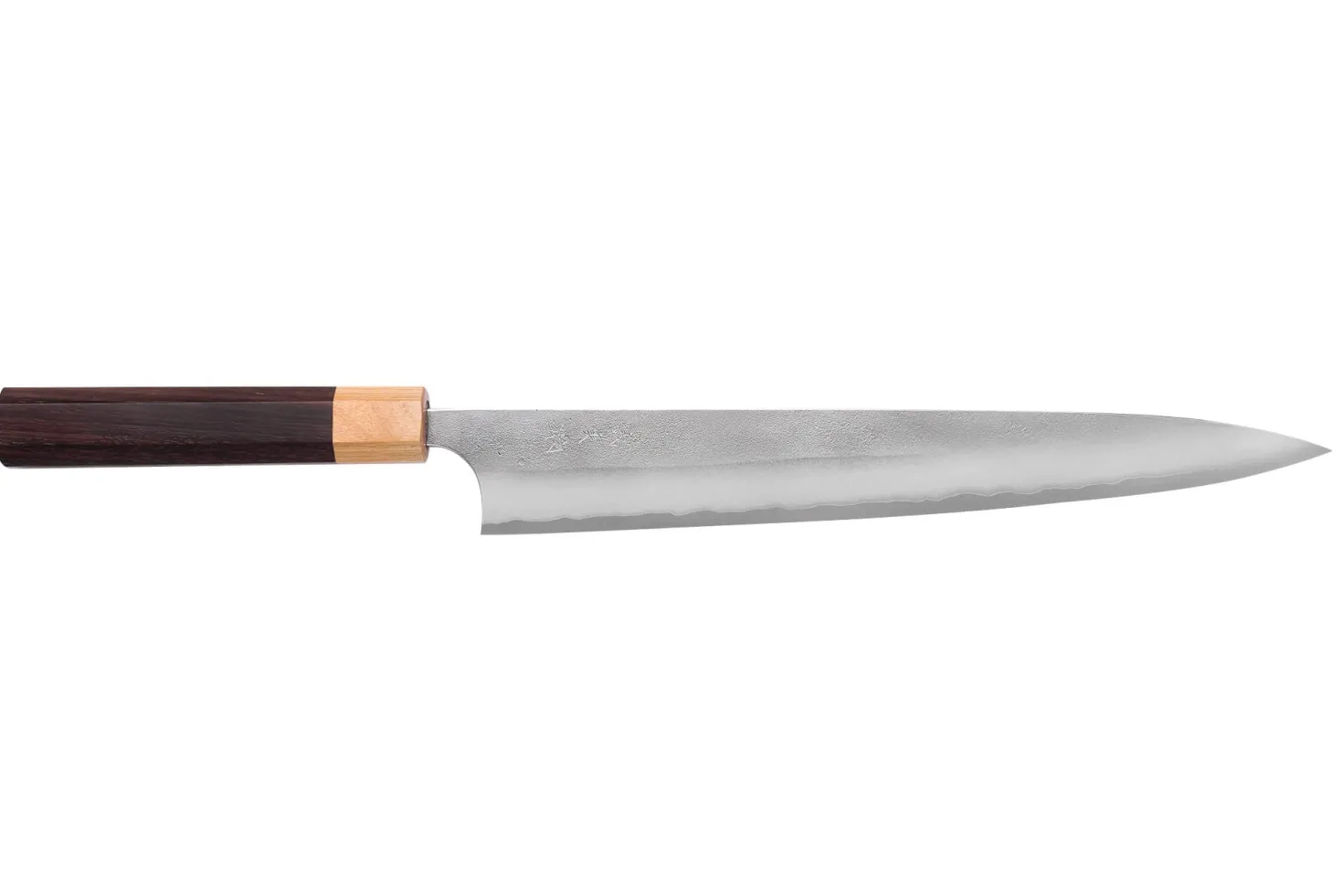 Couteau sujihiki japonais artisanal Yoshimi Kato AS Nashiji 27cm