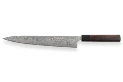 Couteau sujihiki japonais artisanal Masakage Kumo 27cm damas 63 couches