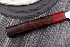 Couteau sujihiki japonais artisanal Yoshimi Kato Minamo SG2 Tsuchime 27cm