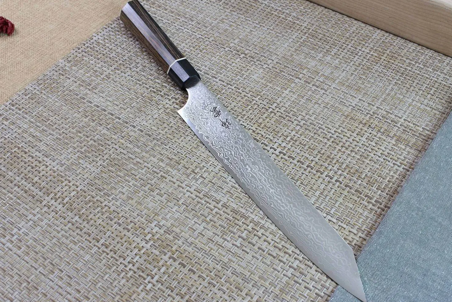Couteau sujihiki japonais Kanetsugu Zuiun acier SPG2 damas 24cm
