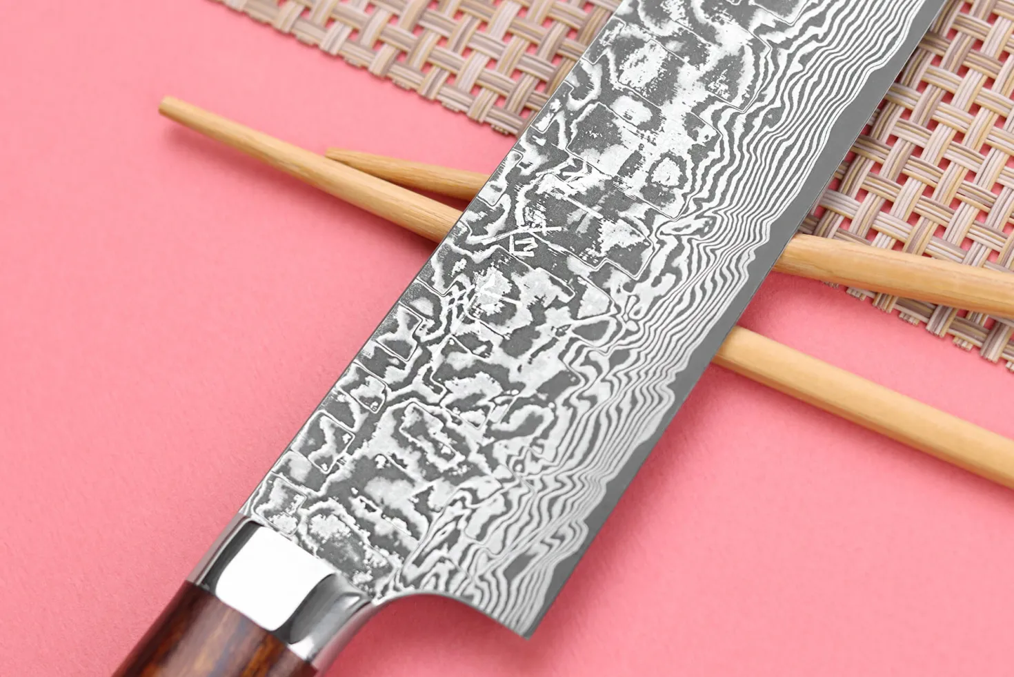 Couteau sujihiki japonais Takeshi Saji R2 Damas Mosaïque 27cm