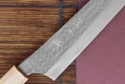 Couteau sujihiki kiritsuke japonais artisanal martelé Yu Kurosaki senko 27cm acier SG2