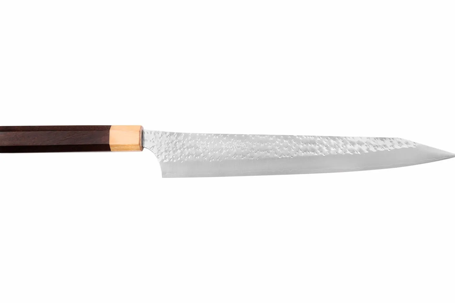 Couteau sujihiki kiritsuke japonais artisanal martelé Yu Kurosaki senko 27cm acier SG2