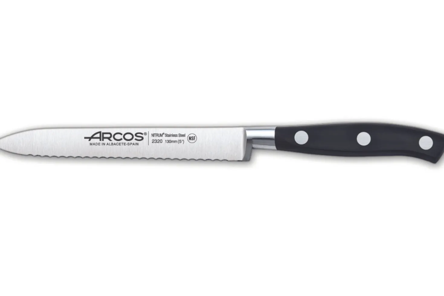 Couteau à tomates Arcos Riviera forgé lame dentelée 13cm