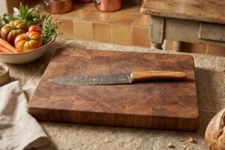Couteau tranchelard Deejo Saporem Mundi 20cm manche en bois d'olivier