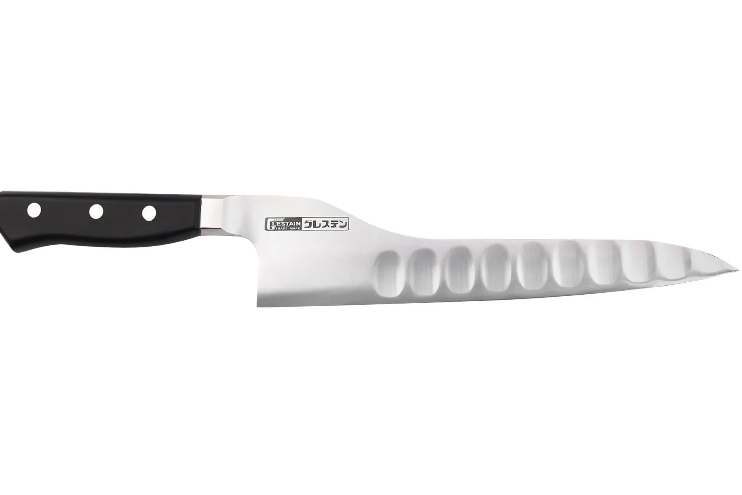 Couteau universel alvéolé dos courbé japonais Glestain K Series 21cm
