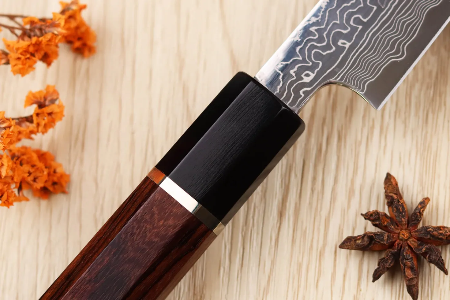 Couteau universel 16,5cm japonais artisanal Sukenari SG2 damas