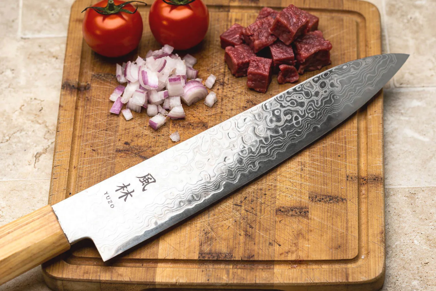 Couteau universel 15cm japonais Yuzo Ryuho Damas SG2