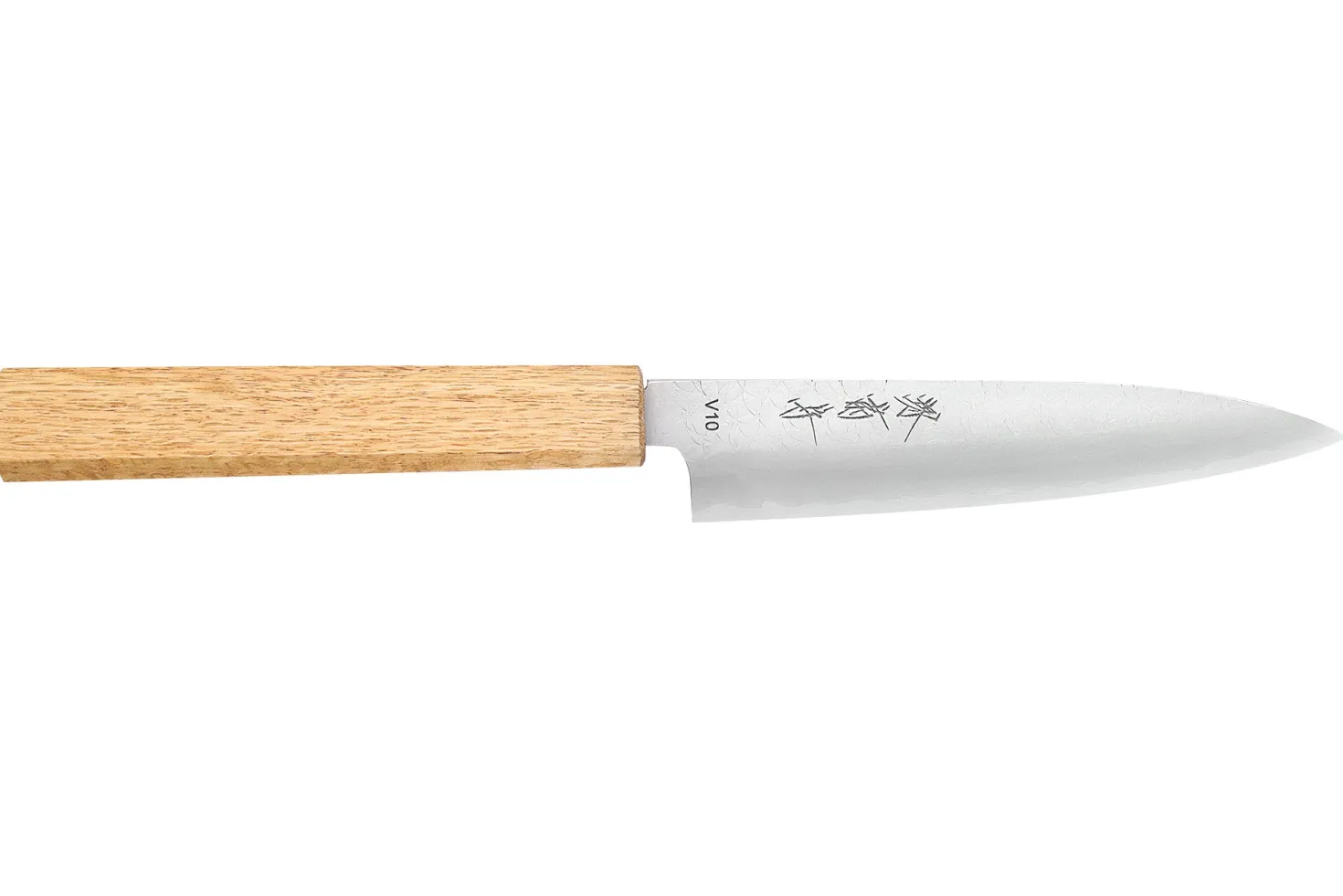 Couteau universel 13,5cm japonais artisanal Sakai Kikumori TS10 en chêne