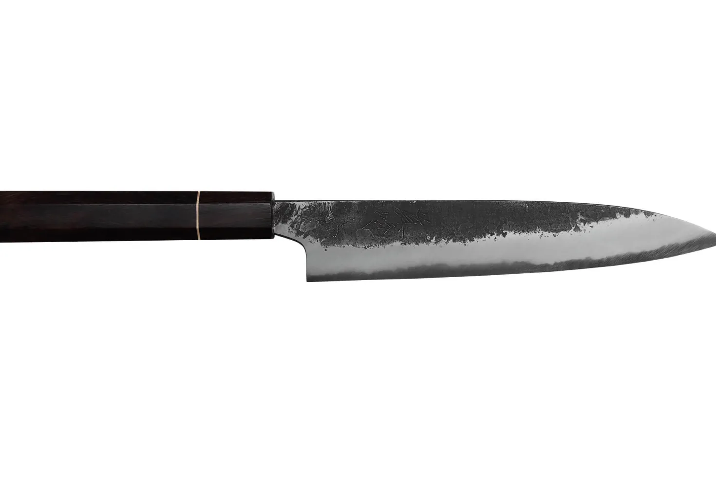 Couteau universel 18cm japonais artisanal Naoki Mazaki WS2 Black Nashiji