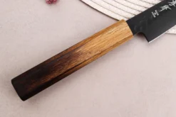 Couteau universel 15cm japonais Sakai Takayuki Kurokage VG10 manche en chêne brûlé