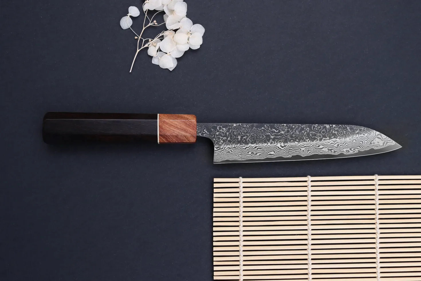 Couteau universel 15cm japonais artisanal Masashi Yamamoto SLD Kuro damas