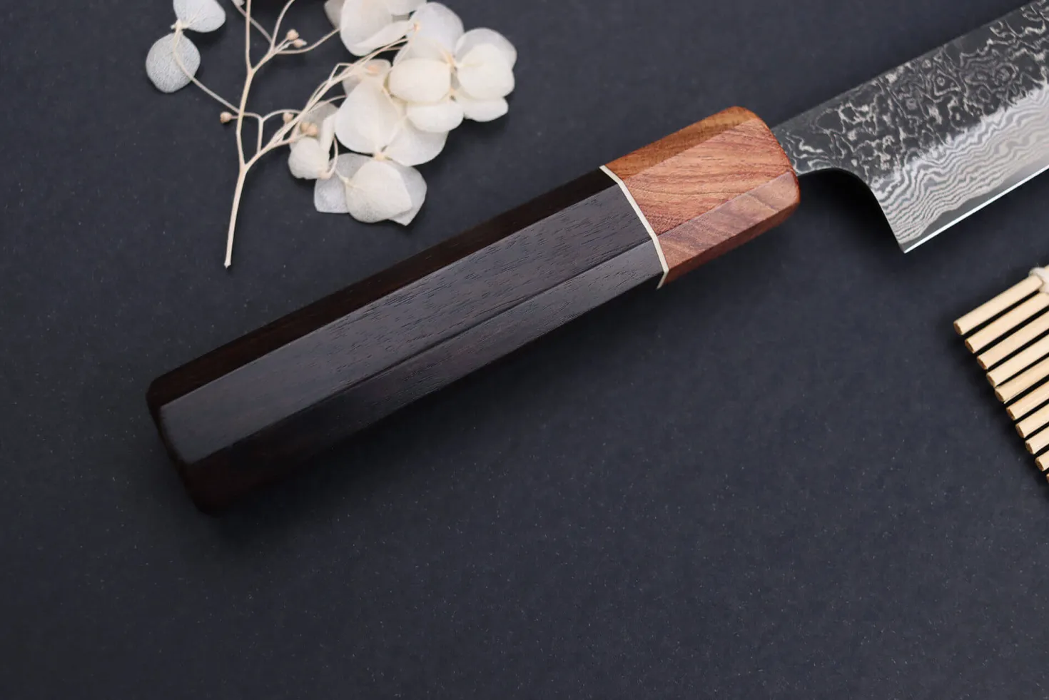 Couteau universel 15cm japonais artisanal Masashi Yamamoto SLD Kuro damas