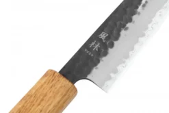 Couteau universel 15cm japonais artisanal Yuzo Black AS chêne brûlé