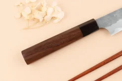 Couteau universel 15cm japonais artisanal Nigara Hamono Tsuchime AS manche en noyer