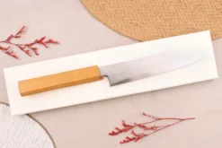 Couteau universel 15cm japonais artisanal Hado Ginsan Cherry damassé