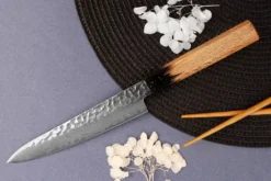 Couteau universel 15cm japonais Sakai Takayuki Kashi Urushi VG10 damas