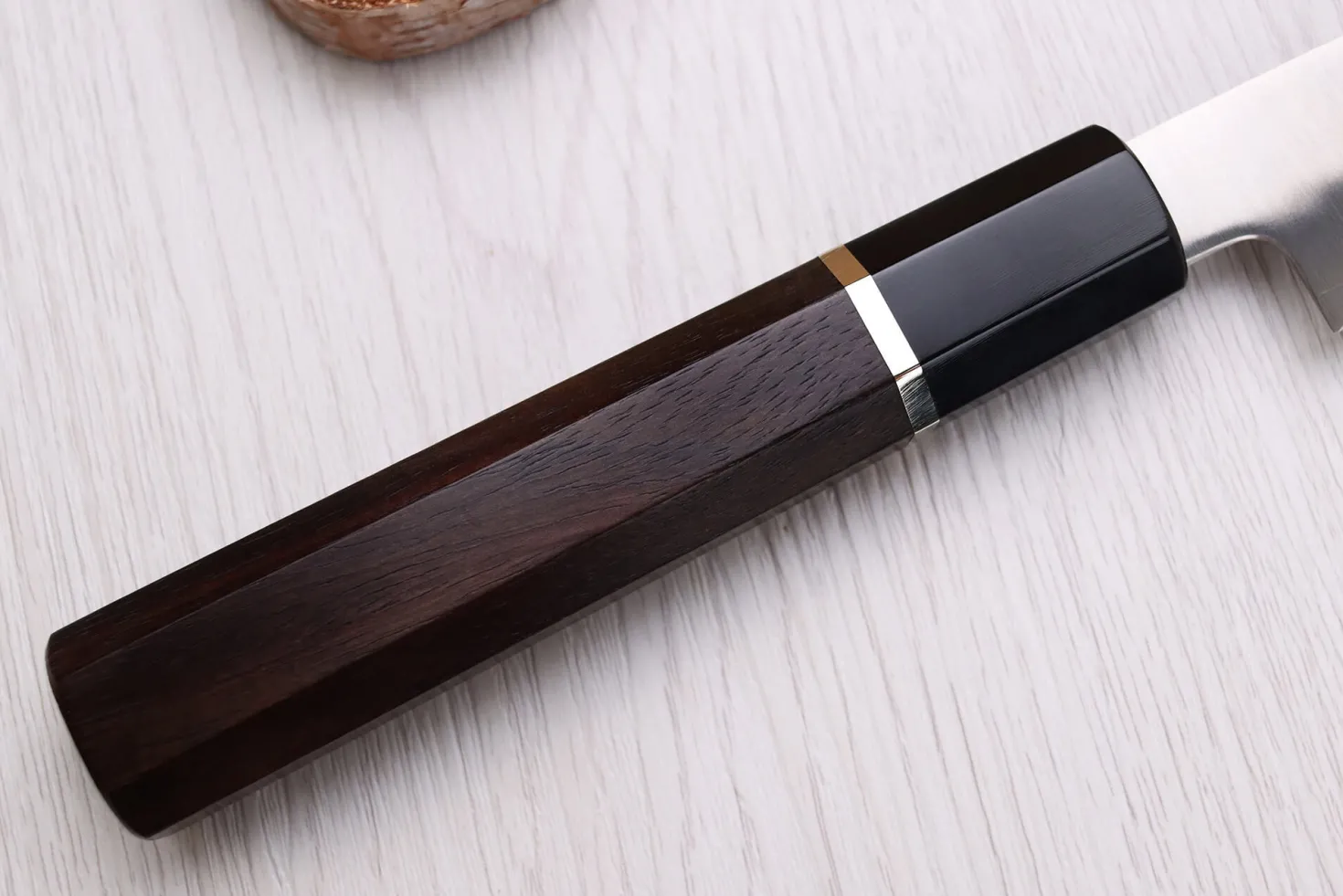 Couteau universel 16,5cm japonais artisanal Sukenari HAP40 San Maï manche en bois de rose