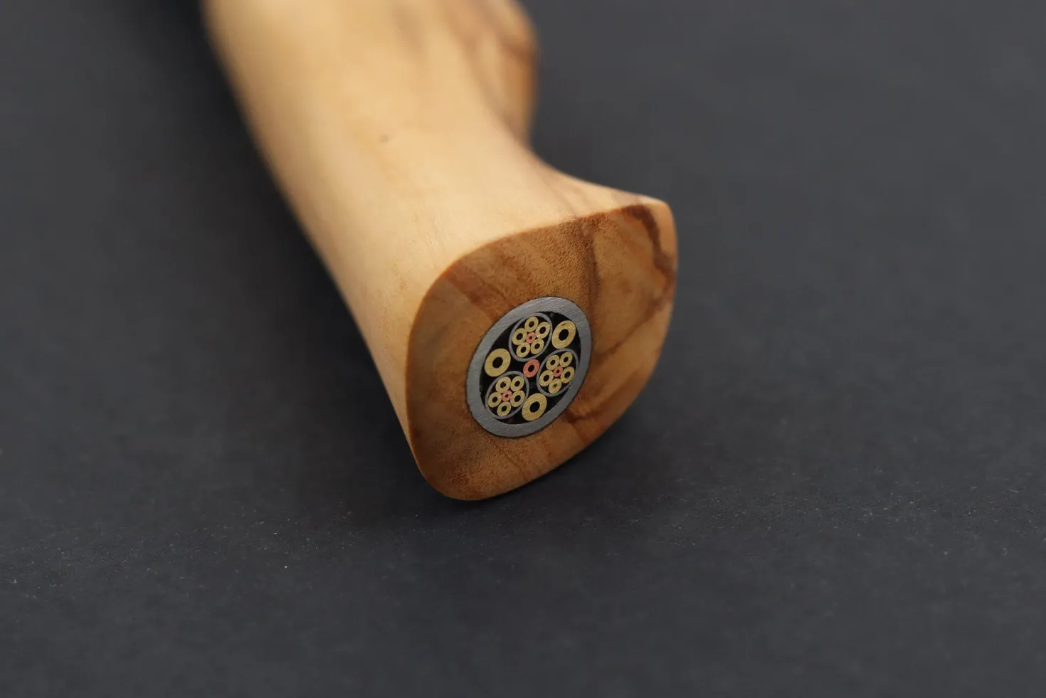 Couteau universel 13,5cm Ryda Knives ST650 Damas et manche en olivier