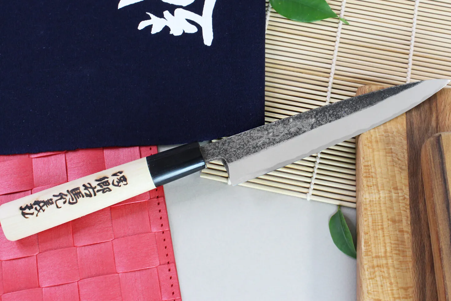 Couteau universel japonais artisanal Yoshihiro Kogeta White 2 steel 15cm édition spéciale