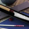 Couteau universel japonais artisanal Yoshimi Kato 15cm VG10 Nickel Damascus cerisier
