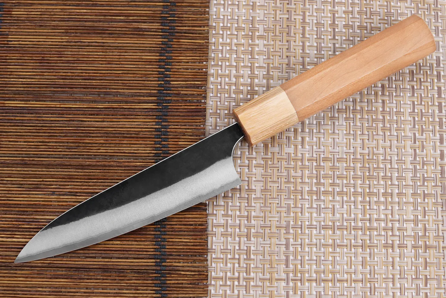 Couteau universel japonais artisanal Yoshimi Kato AS Brut 12cm