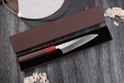 Couteau universel japonais artisanal Yoshimi Kato Minamo SG2 Tsuchime 12cm