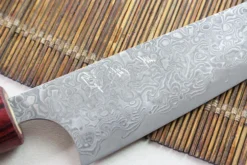 Couteau universel japonais artisanal Yoshimi Kato 12cm VG10 Nickel Damascus cerisier