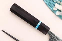 Couteau universel japonais artisanal Yu Kurosaki Fujin 15cm SG2 turquoise