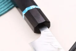 Couteau universel japonais artisanal Yu Kurosaki Fujin 15cm SG2 turquoise