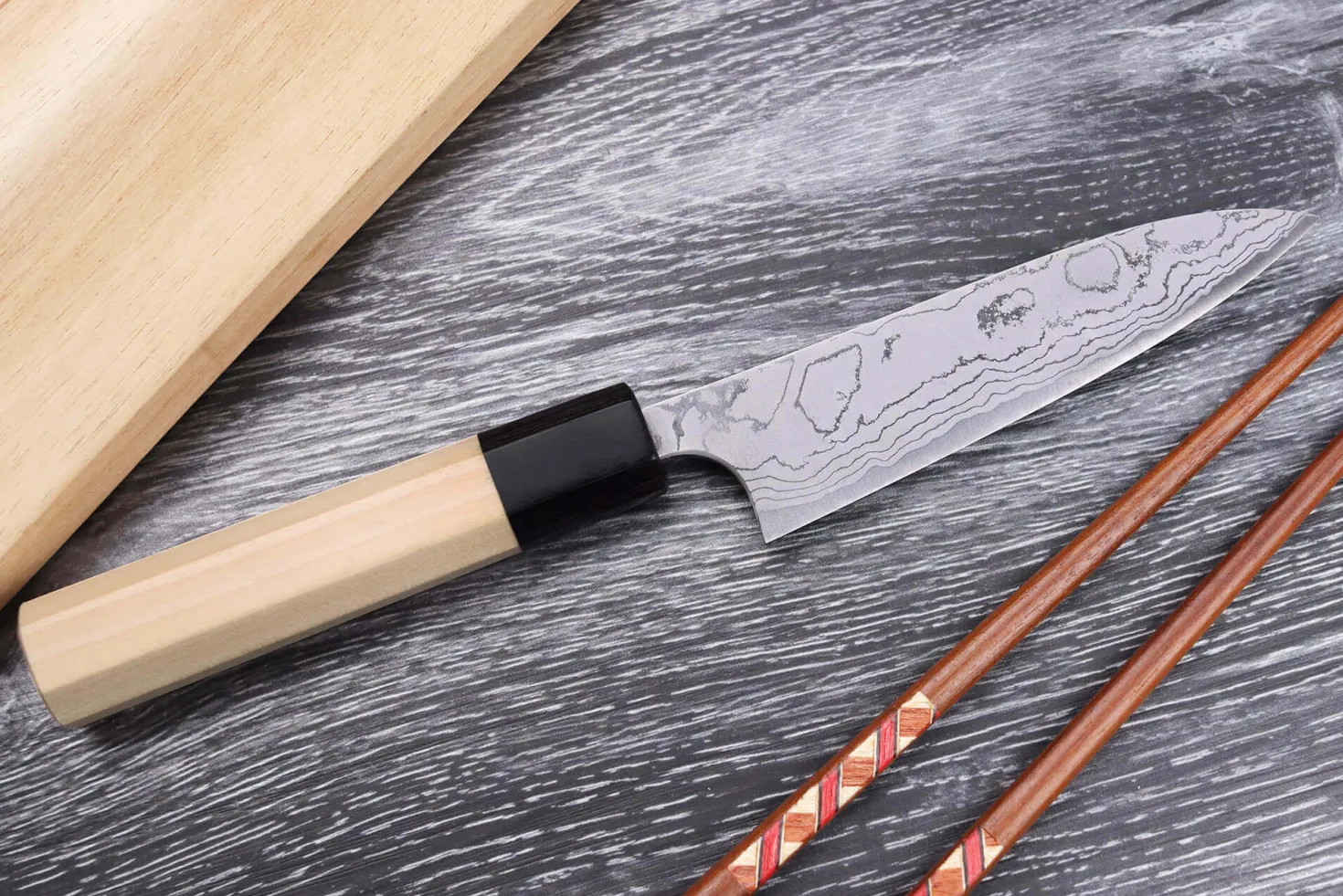 Couteau universel japonais artisanal Masakage Shimo 12cm Shirogami