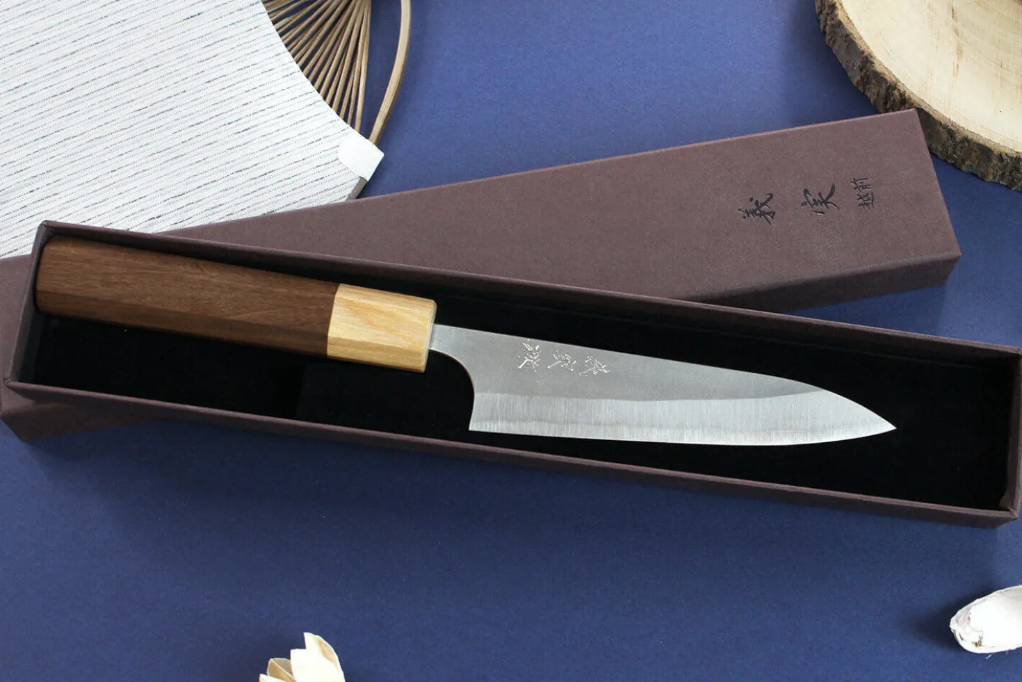 Couteau universel japonais artisanal Yoshimi Kato AS Nashiji 12cm