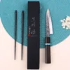 Couteau universel japonais artisanal Yu Kurosaki Fujin 12cm SG2 turquoise