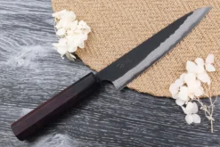 Couteau universel japonais artisanal Nao Yamamoto Damas AS brut de forge 15cm