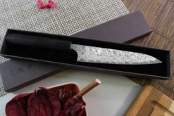 Couteau universel japonais artisanal Yoshimi Kato 15cm VG10 Nickel Damascus