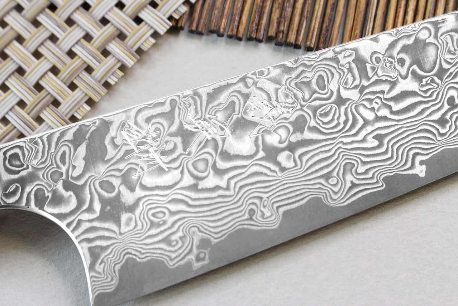Couteau universel japonais artisanal Yoshimi Kato 15cm VG10 Nickel Damascus