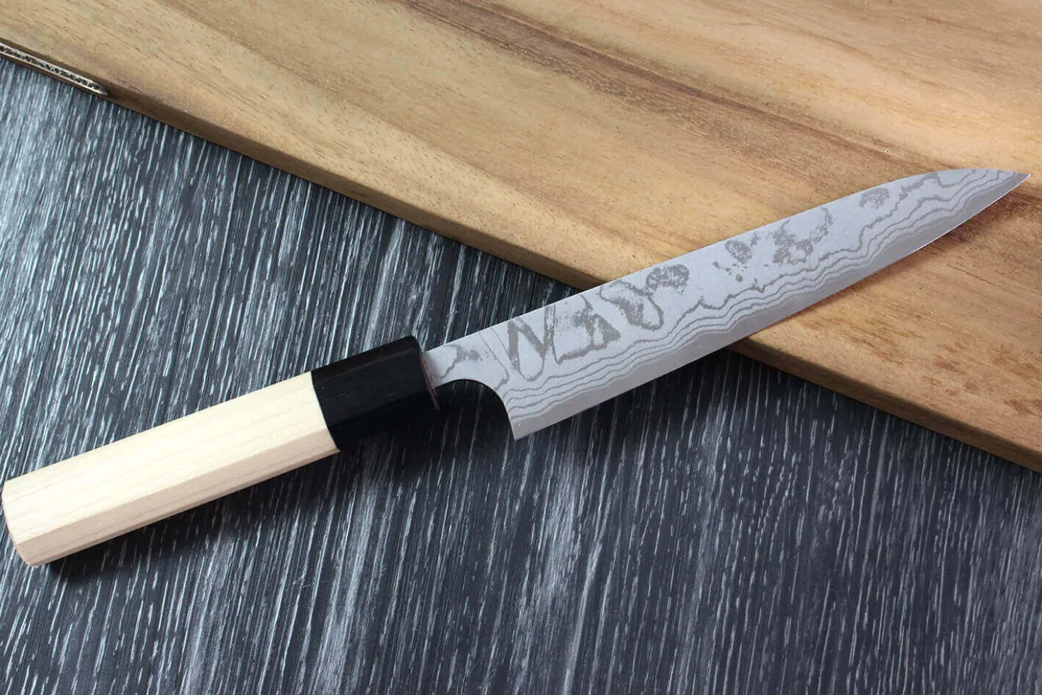 Couteau universel japonais artisanal Masakage Shimo 15cm Shirogami