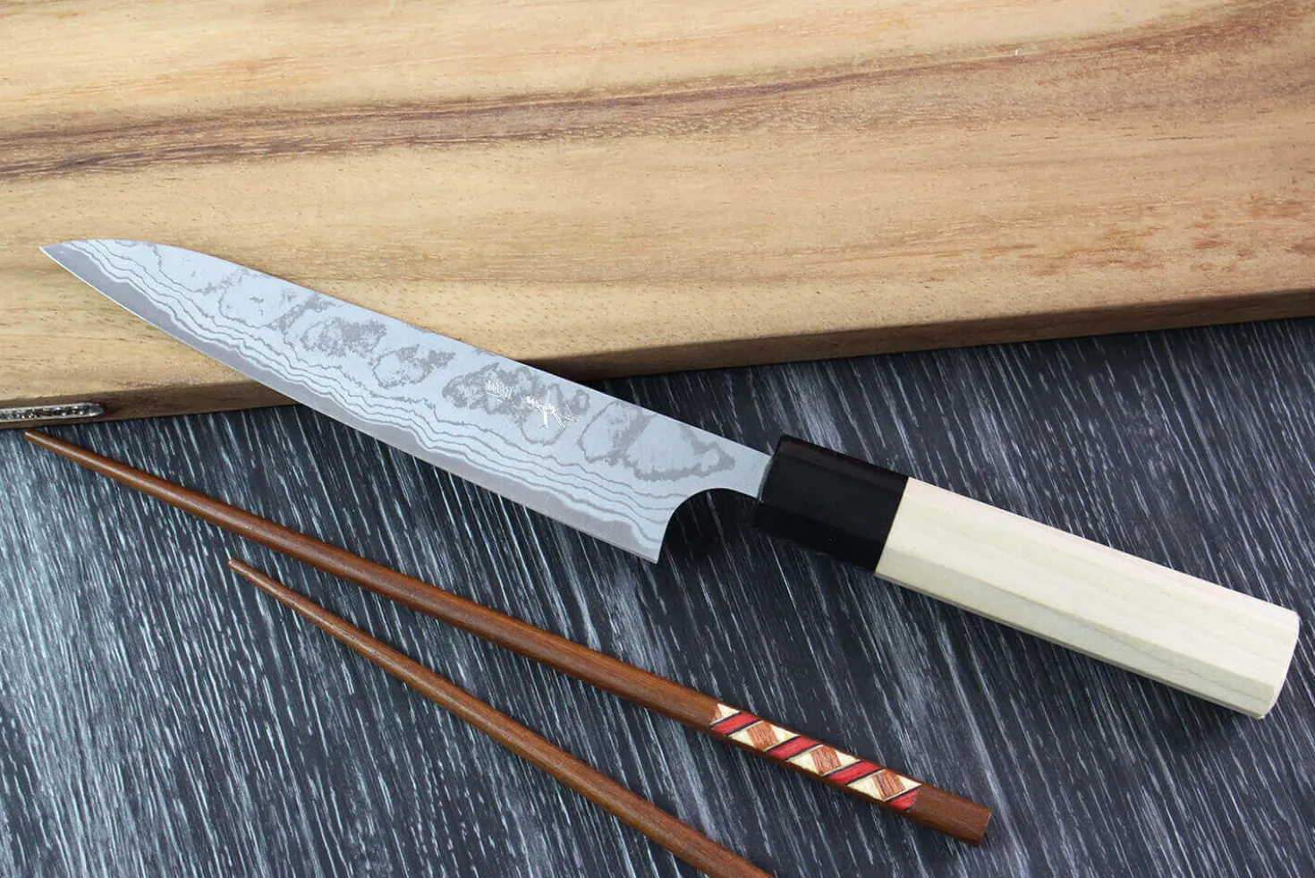 Couteau universel japonais artisanal Masakage Shimo 15cm Shirogami