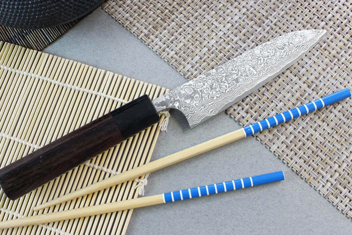 Couteau universel japonais artisanal Masakage Kumo 12cm damas 63 couches