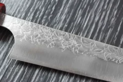 Couteau universel japonais artisanal Yoshimi Kato Minamo SG2 Tsuchime 14cm