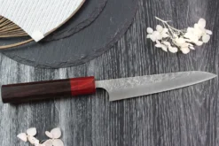 Couteau universel japonais artisanal Yoshimi Kato Minamo SG2 Tsuchime 14cm