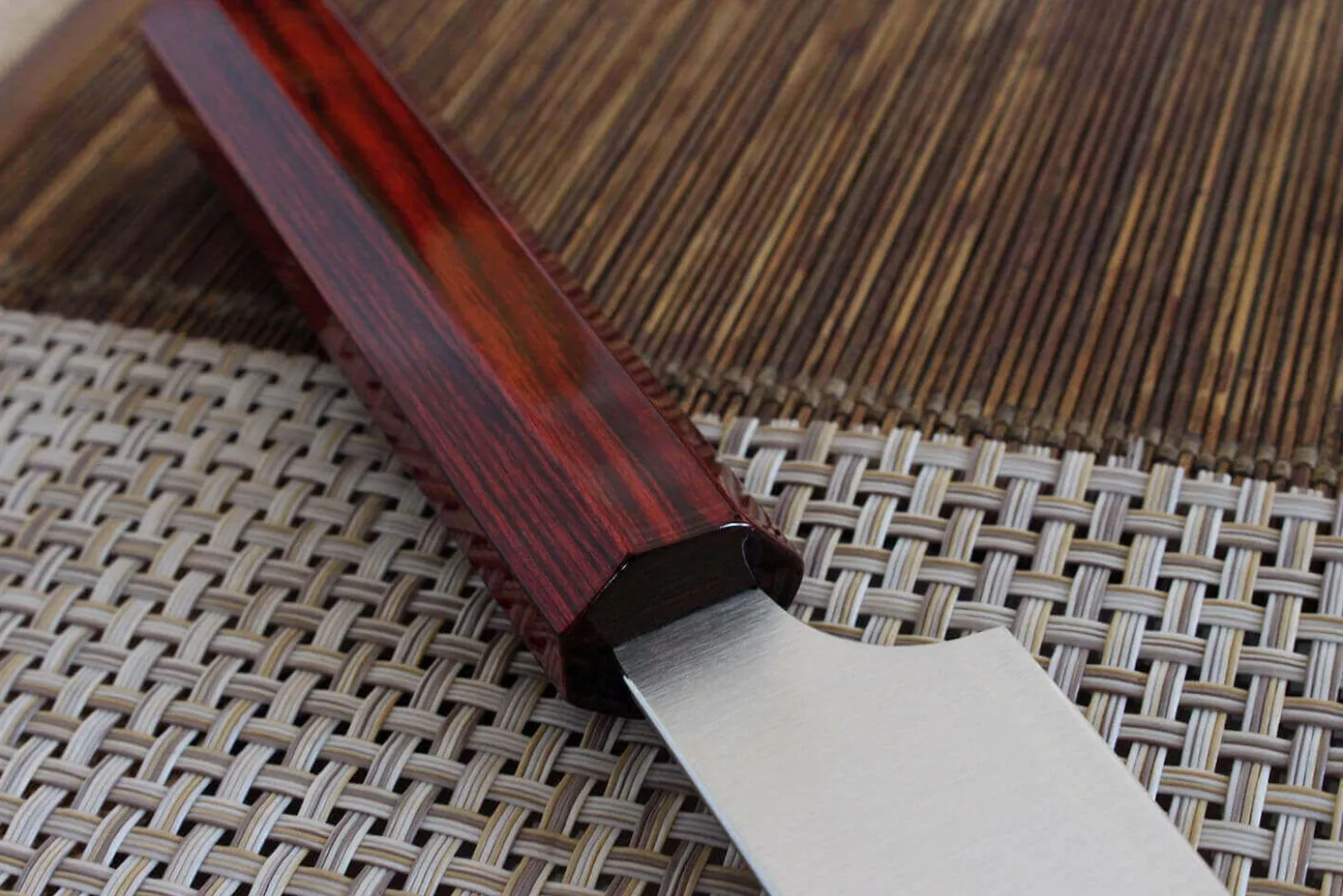 Couteau universel japonais artisanal Kei Kobayashi SG2 Heptagone 15cm