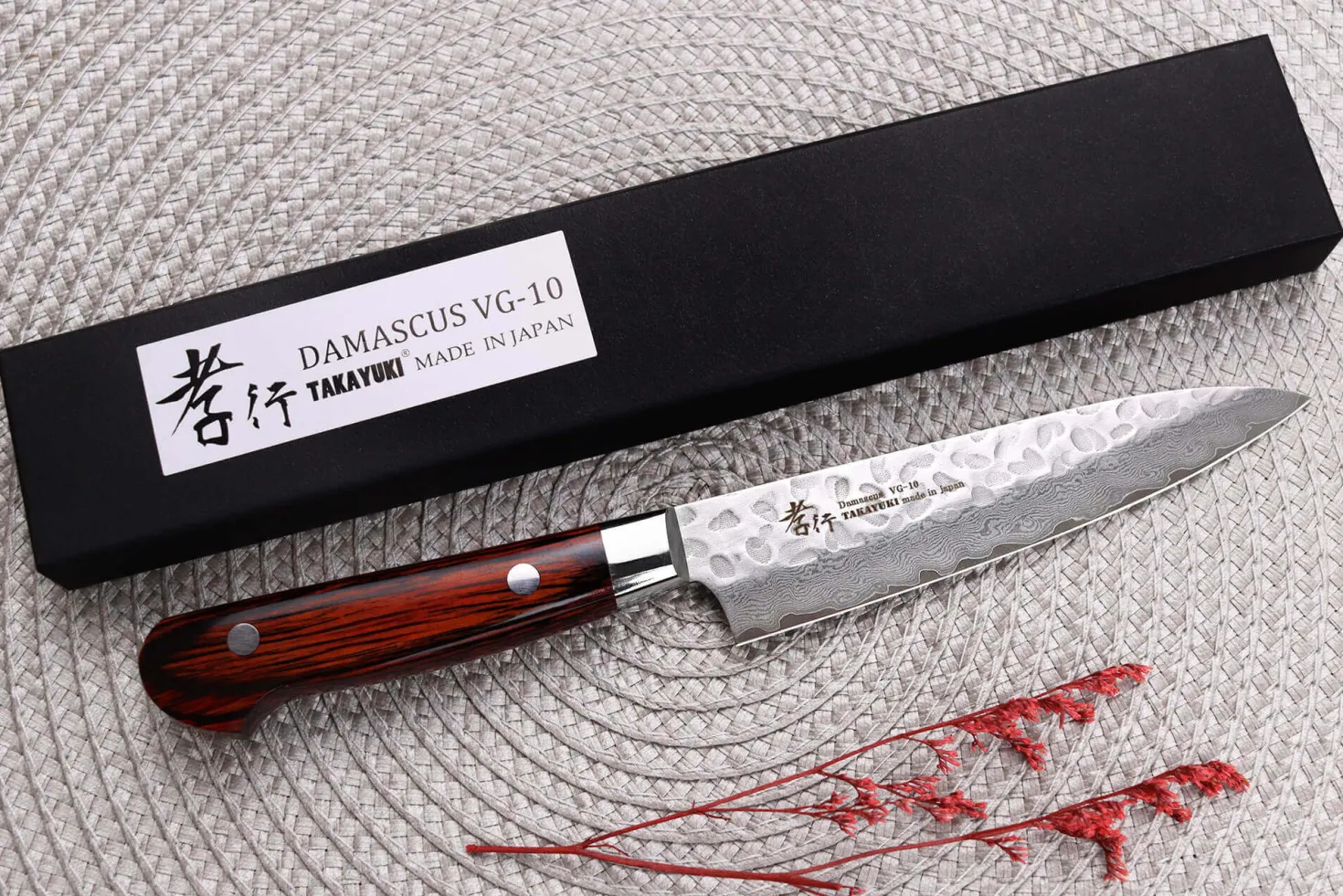 Couteau universel japonais 12cm Sakai Takayuki Damascus Western 33 couches