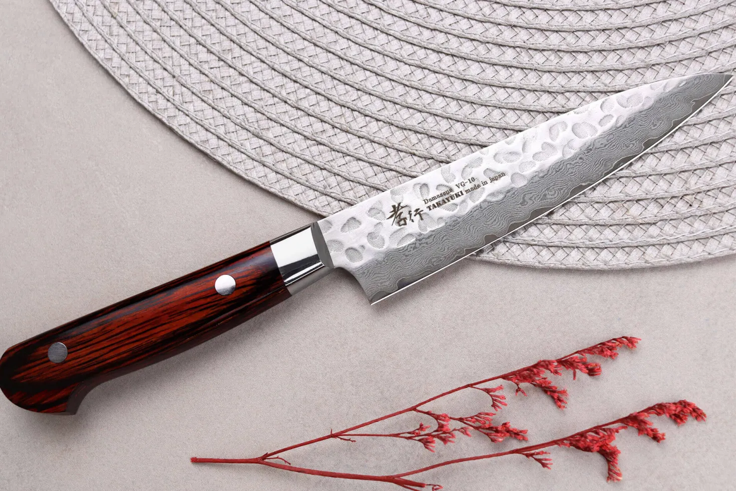 Couteau universel japonais 12cm Sakai Takayuki Damascus Western 33 couches