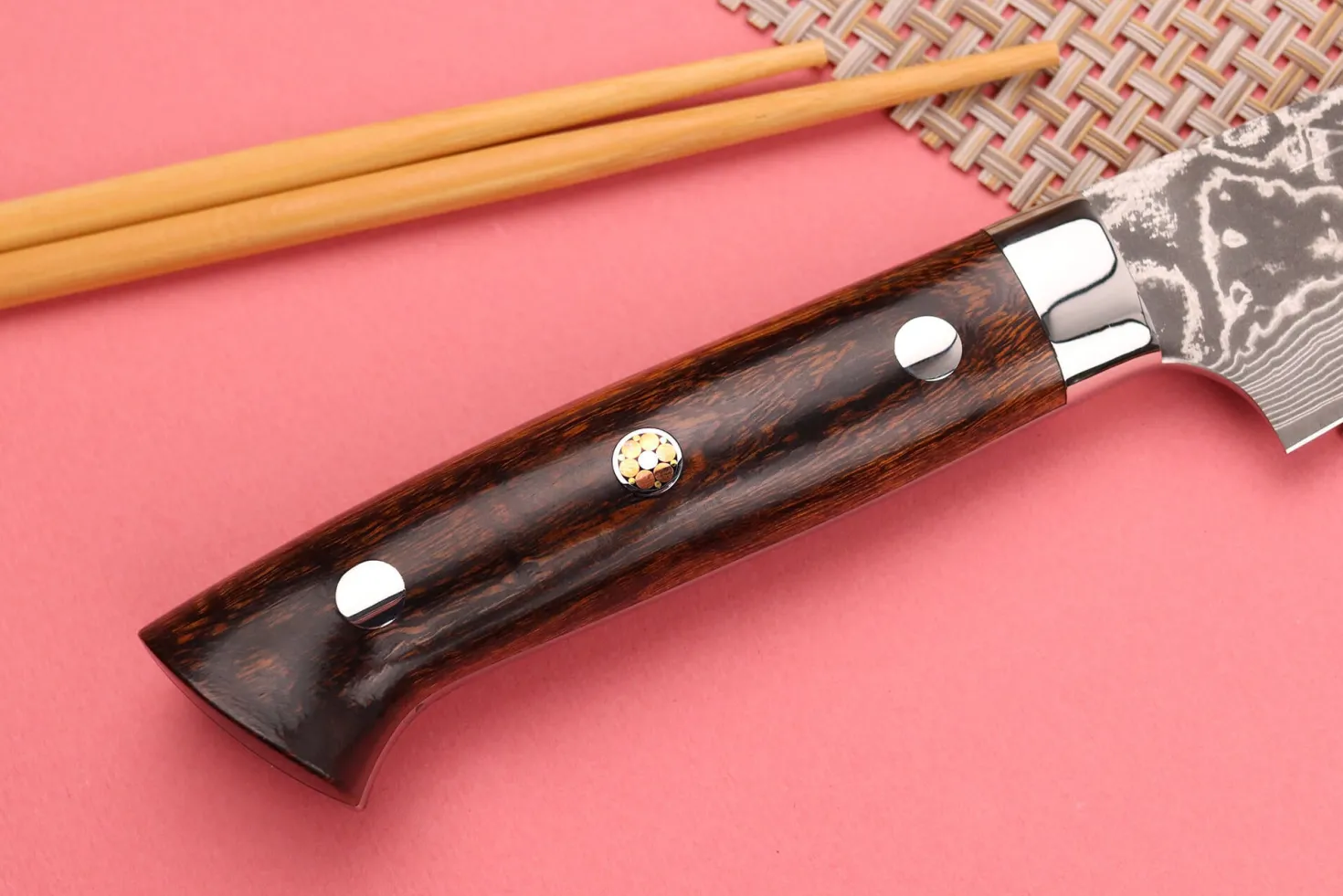 Couteau universel japonais Takeshi Saji R2 Damas Mosaïque 13cm