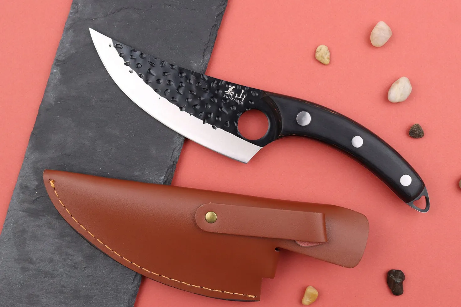 Couteau viking 15cm Kutoyama manche ébène