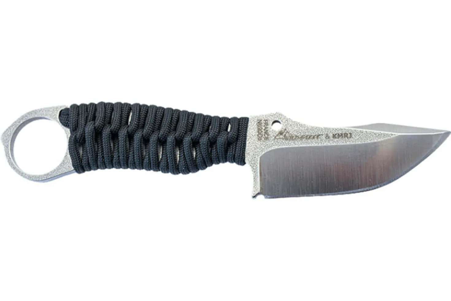 Couteau Wildsteer Karlican KAR0113 lame 7,6cm manche paracorde noir + étui Kydex