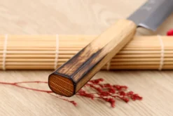 Couteau yanagiba kiritsuke 24cm japonais artisanal Nakamura Kaishin Saku WS2 en chêne